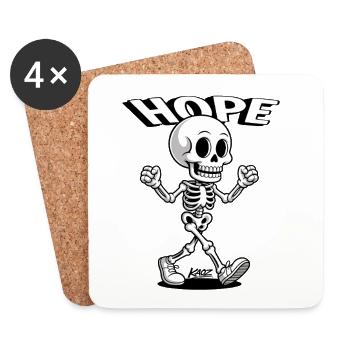 Hope Skeleton Stride - Dessous de verre (lot de 4) - blanc - Devant