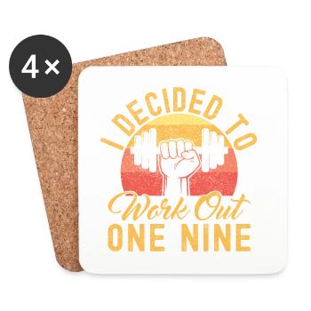 Fitness Fanatics Decided To Workout Calisthenics - Coasters (set of 4) - white - Front
