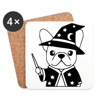 Plan magique du sorcier français - Dessous de verre (lot de 4) - blanc - Devant