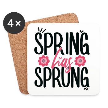 Spring Has Sprung Pagan Spring March Equinox - Coasters (set of 4) - white - Front