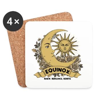 Equinox Renew Rebalance Rebirth Ostara Blessings - Coasters (set of 4) - white - Front