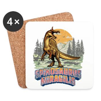 Spinosaurus Mirabilis Retro Neuer Dinosaurier  - Untersetzer (4er-Set) - Weiß - Vorne