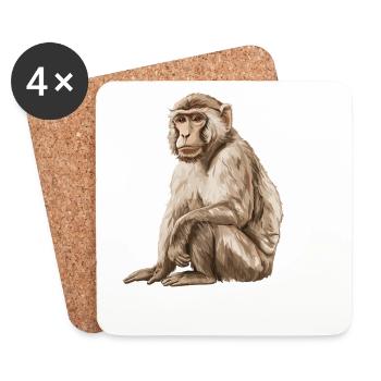 Macaque Macaque - Coasters (set of 4) - white - Front