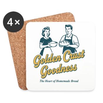 Baking sourdough bread with a golden crust - Coasters (set of 4) - white - Front