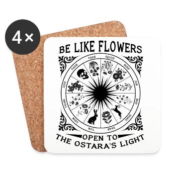Be Like Flowers Happy Easter Ostara Light - Coasters (set of 4) - white - Front
