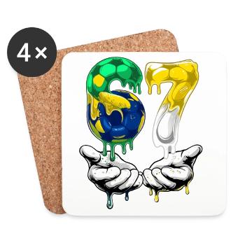 67 Soccer Meme, 67 T Shirt, Soccer 67 Football - Coasters (set of 4) - white - Front