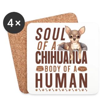 Chihuahua Chihuahueño Soul Of A - Coasters (set of 4) - white - Front
