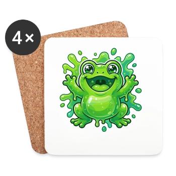 Happy Frog Spritz - Coasters (set of 4) - white - Front