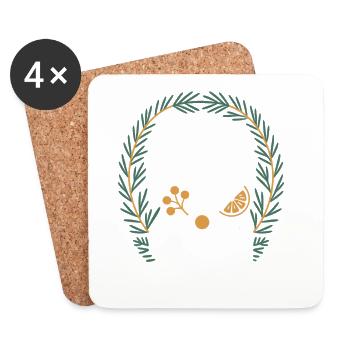 Gin Let The Fun Be Gin & Tonic Lover Party Gin - Coasters (set of 4) - white - Front