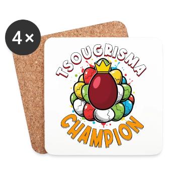 Tsougrisma-Champion Griechisch-Osterorthodoxe - Untersetzer (4er-Set) - Weiß - Vorne