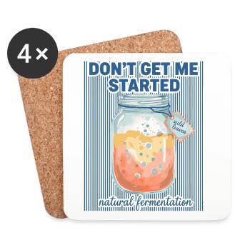 Sauerteigbrot-Backen Don't Get Me Starts Ära - Untersetzer (4er-Set) - Weiß - Vorne