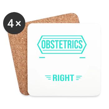 Pregnancy Hospital Nurse - Coasters (set of 4) - white - Front