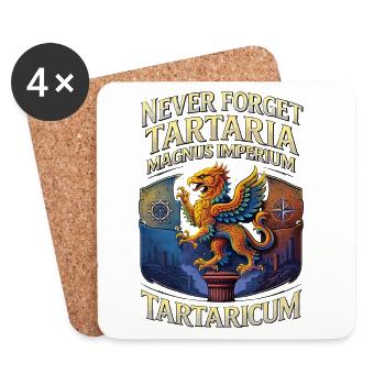 Vergiss Tartaria nie  Magnus Imperium Tartaricum - Untersetzer (4er-Set) - Weiß - Vorne