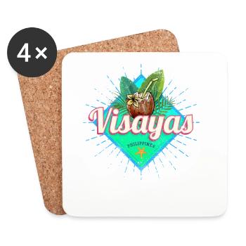 Visayas Philippinen Kokosnuss Filipino Souvenir - Untersetzer (4er-Set) - Weiß - Vorne