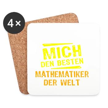 Matematicien Gift - Dessous de verre (lot de 4) - blanc - Devant