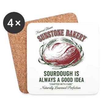Sourdough Bread Baking Baker Sunstone Bakery - Untersetzer (4er-Set) - Weiß - Vorne
