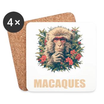 Macaque Macaque - Coasters (set of 4) - white - Front