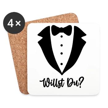 DO YOU Propose Wedding Proposal Engagement Marriage - Coasters (set of 4) - white - Front