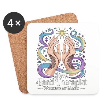 Just A Hand Therapist Health Worker Hand Therapist - Coasters (set of 4) - white - Front
