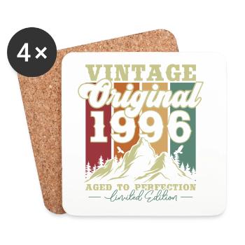 Original 1996 Vintage Vintage Birthday Retro - Dessous de verre (lot de 4) - blanc - Devant