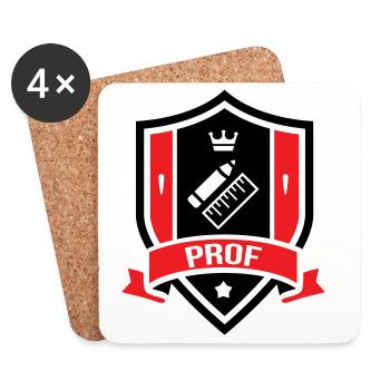 Academic coat of arms Professor Couronne - Coasters (set of 4) - white - Front
