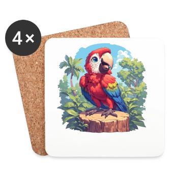 Macaw's Era - Coasters (set of 4) - white - Front