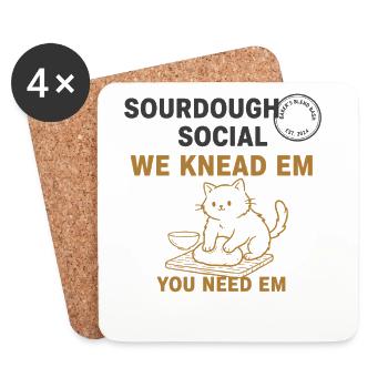 Sourdough Bread Baking Baker Bread Making - Coasters (set of 4) - white - Front