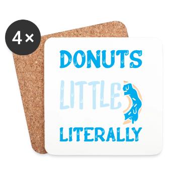 Restauration rapide en donuts - Dessous de verre (lot de 4) - blanc - Devant