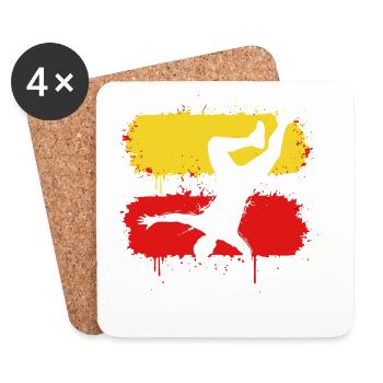 Parkour Freerunning Silhouette Sport - Coasters (set of 4) - white - Front