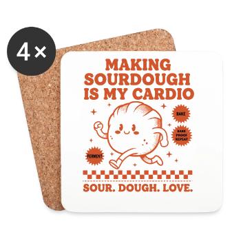 Sourdough Bread Baking Making Sourdough - Coasters (set of 4) - white - Front