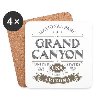 Nationalpark Grand Canyon, Arizona, USA - Untersetzer (4er-Set) - Weiß - Vorne