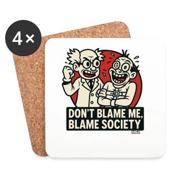 Science Duo Blame Society - Coasters (set of 4) - white - Front