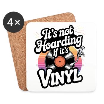 Es ist kein Horten, wenn es Vinyl ist - Untersetzer (4er-Set) - Weiß - Vorne