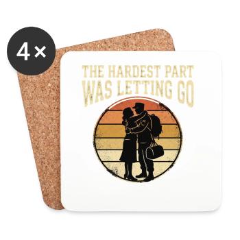 Militaer Mama The Hardest Part Letting Go - Untersetzer (4er-Set) - Weiß - Vorne