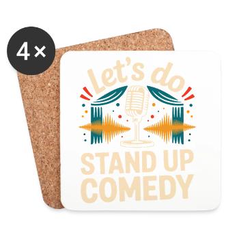 Let's Stand-up Comedy - Coasters (set of 4) - white - Front