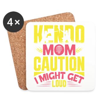 Kendo Mom Instructor Japanese Martial Arts Kendo - Coasters (set of 4) - white - Front