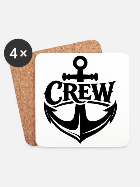 Ship's crew - Coasters (set of 4) - white