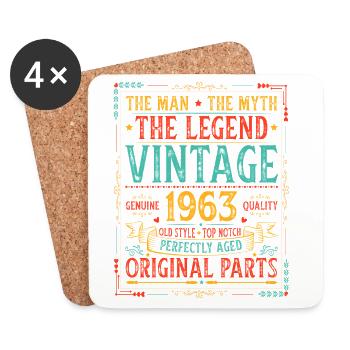 Legend Vintage 1963 Originalteile - Untersetzer (4er-Set) - Weiß - Vorne