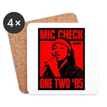 Mic Check One Two '85 Porträt - Untersetzer (4er-Set) - Weiß - Vorne