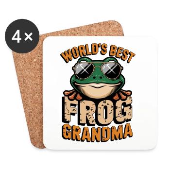 Meilleure grenouille grand-mère du monde avec - Dessous de verre (lot de 4) - blanc - Devant