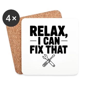 Relax, I Can Fix That - Coasters (set of 4) - white - Front