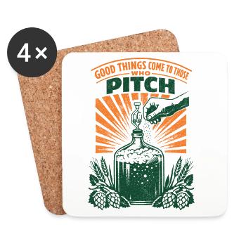 Good things come with yeast | Hobby brewing - Coasters (set of 4) - white - Front