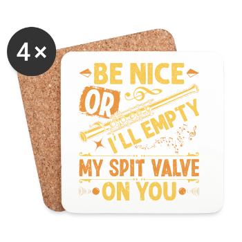  Piccoloist Spit Valve Marching Band Uniform - Coasters (set of 4) - white - Front
