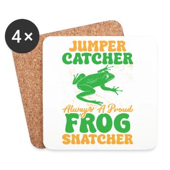 Frog Catcher Jumper Catcher Always A Proud Frog - Coasters (set of 4) - white - Front