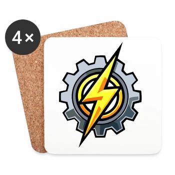 Gear Blitz – Génie électrique et mécanique - Dessous de verre (lot de 4) - blanc - Devant