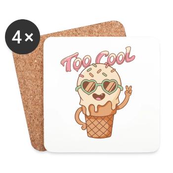 Super Eis - Coasters (set of 4) - white - Front
