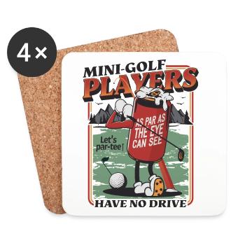 Lustiges Golfer Design für Golf Spieler - Untersetzer (4er-Set) - Weiß - Vorne