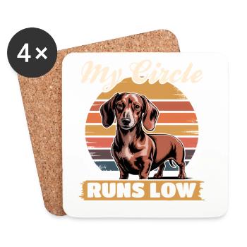 Funny Dog Breed Dachshund - Coasters (set of 4) - white - Front
