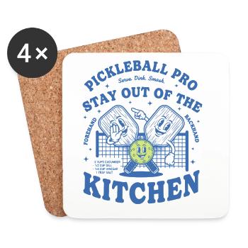 Pickleball Pro Liebe aus der Küche raus - Untersetzer (4er-Set) - Weiß - Vorne