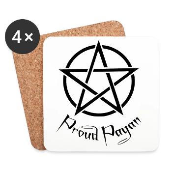 Proud Pagan Beltane Blessings May Day Paganism - Coasters (set of 4) - white - Front
